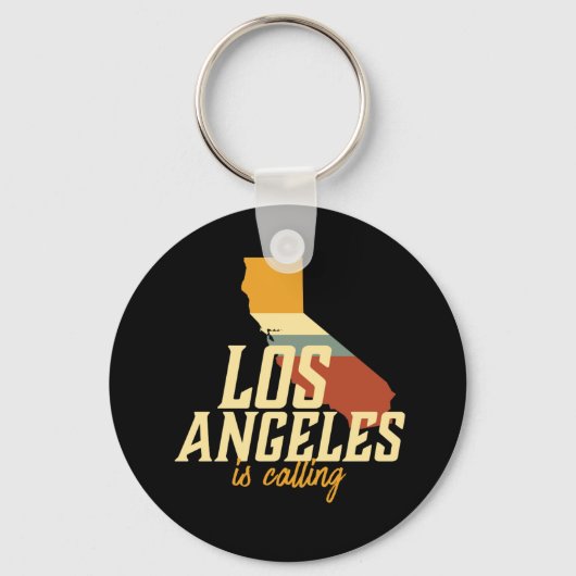 ヴィンテージレトロロサンゼルスカリフォルニアCA USAシティ キーホルダー (正面)