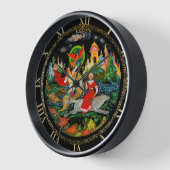ヴィンテージレトロロシアのおとぎ話カラフルファンタジー 壁時計 (傾斜)