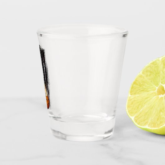 ヴィンテージレトロロックアメリカ国旗のギター ショットグラス (右)