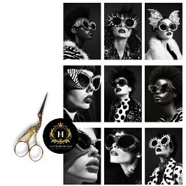 ヴィンテージレトロロックスターグレームコラージデクページ 薄葉紙