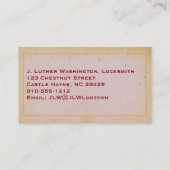 ヴィンテージレトロロックスミスプロフェッショナル名刺 名刺 (裏面)