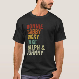 ヴィンテージレトロロニー・ボビー・リッキー・マイク・ラルフ&ジョー Tシャツ