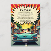 ヴィンテージレトロロマンチックカップル漫画ブック結婚ズ エンクロージャーカード (正面)