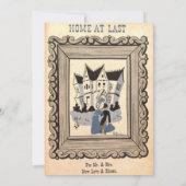 ヴィンテージレトロロマンチック古素朴い古代結婚の 招待状 (裏面)