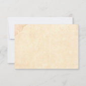 ヴィンテージレトロロマンチック旧紙素朴ズ結婚 出欠カード (裏面)