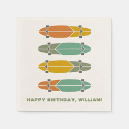 ヴィンテージレトロロングボードスケートボードスケートボード スタンダードカクテルナプキン