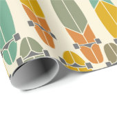 ヴィンテージレトロロングボードスケートボーパターン（の模様が）あるド ラッピングペーパー (ロールコーナー)