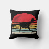 ヴィンテージレトロロードランナー動物愛好家プレゼント クッション (裏面)