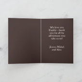 ヴィンテージレトロワイルドライフ屋外パパ父の日 カード (内部)