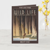 ヴィンテージレトロワイルドライフ屋外パパ父の日 カード (黄色い花)