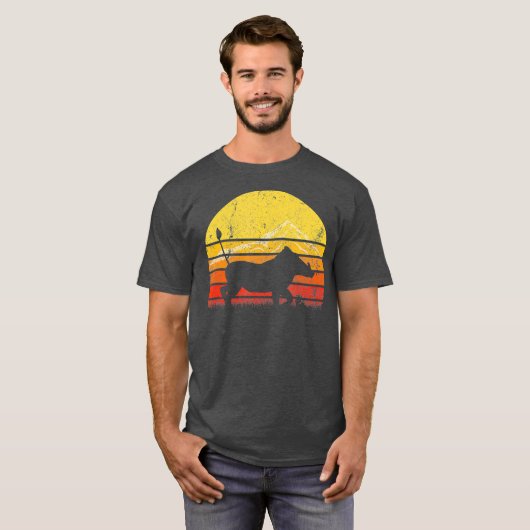 ヴィンテージレトロワルソグシルエットサンアニマル Tシャツ (正面フル)