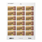 ヴィンテージレトロヴィネヤードサンセット結婚のアドレス ラベル (フルシート)