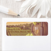 ヴィンテージレトロヴィネヤードサンセット結婚のアドレス ラベル (インサイチュ)