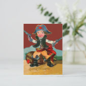 ヴィンテージレトロー海賊バレンタインカード シーズンポストカード (スタンド正面)