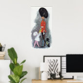 ヴィンテージレトロ与えギフトの女の子のクリスマスのポスター ポスター (ホームオフィス)