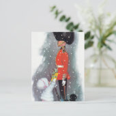 ヴィンテージレトロ与えギフトの子供のクリスマス葉書 シーズンポストカード (スタンド正面)