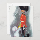 ヴィンテージレトロ与えギフトの子供のクリスマス葉書 シーズンポストカード (正面/裏面)