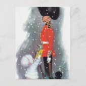 ヴィンテージレトロ与えギフトの子供のクリスマス葉書 シーズンポストカード (正面)