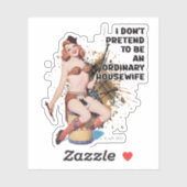 ヴィンテージレトロ主婦ユーモアピンアップガール シール (シート)