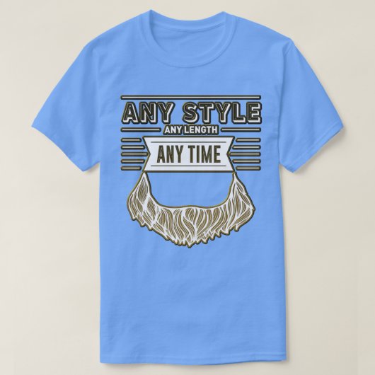ヴィンテージレトロ任意のスタイル長さ時間理容師ひげH Tシャツ (デザイン正面)