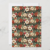 ヴィンテージレトロ伝統的クリスマストナカイ 招待状 (裏面)