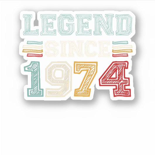 ヴィンテージレトロ伝説1974年以来 シール (正面)