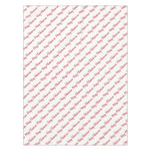 ヴィンテージレトロ冬白パターンメリークリスマス テーブルクロス (正面)