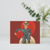 ヴィンテージレトロ刑事バレンタインデー シーズンポストカード (スタンド正面)