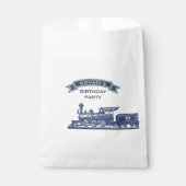 ヴィンテージレトロ列車子供の誕生日パーティー フェイバーバッグ (正面)