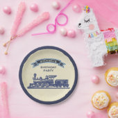 ヴィンテージレトロ列車子供の誕生日パーティー ペーパープレート (パーティー)