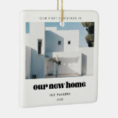 ヴィンテージレトロ初めてのクリスマスが新しいホームに セラミックオーナメント (右)