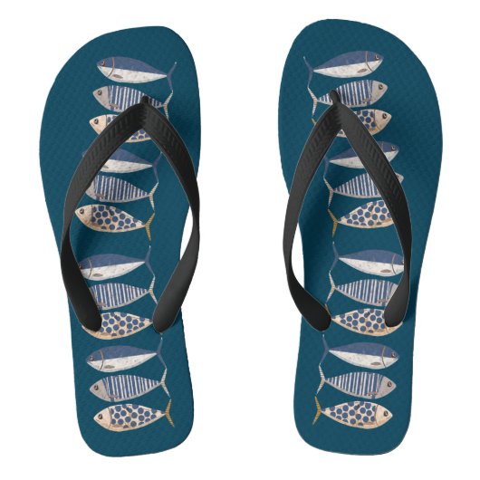 ヴィンテージレトロ動揺してサーディン,カスタム漁師 ビーチサンダル (フットベッド)