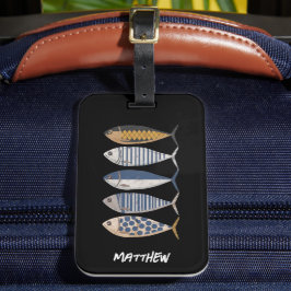 ヴィンテージレトロ動揺してサーディン,カスタム漁師 ラゲッジタグ