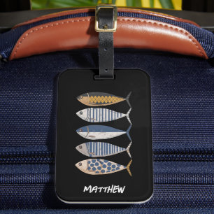 ヴィンテージレトロ動揺してサーディン，カスタム漁師 ラゲッジタグ