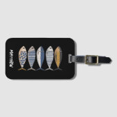 ヴィンテージレトロ動揺してサーディン,カスタム漁師 ラゲッジタグ (正面横)