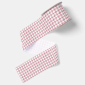 ヴィンテージレトロ千鳥格子のパターンピンク グログランリボン (裏面)
