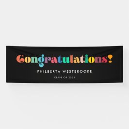 ヴィンテージレトロ卒業パーティーおめでとう 横断幕