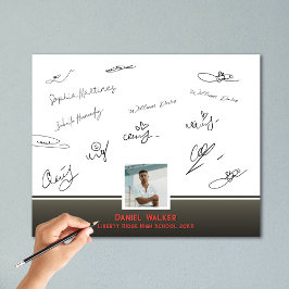 ヴィンテージレトロ卒業パーティー署名ゲスト写真 フォトプリント           