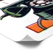 ヴィンテージレトロ古クラシックい電話鳴り ポスター (角)