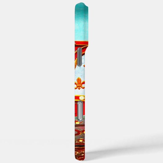 ヴィンテージレトロ回転木馬顔写真あなたの名前を追加 Case-Mate iPhoneケース (裏面 / 右)