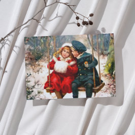 ヴィンテージレトロ図解入りの、写真付きのロンドンニュースクリスマス ラッピングペーパーシート