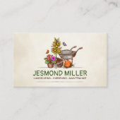 ヴィンテージレトロ園芸サービス名刺 名刺 (正面)