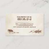 ヴィンテージレトロ園芸サービス 名刺 (裏面)