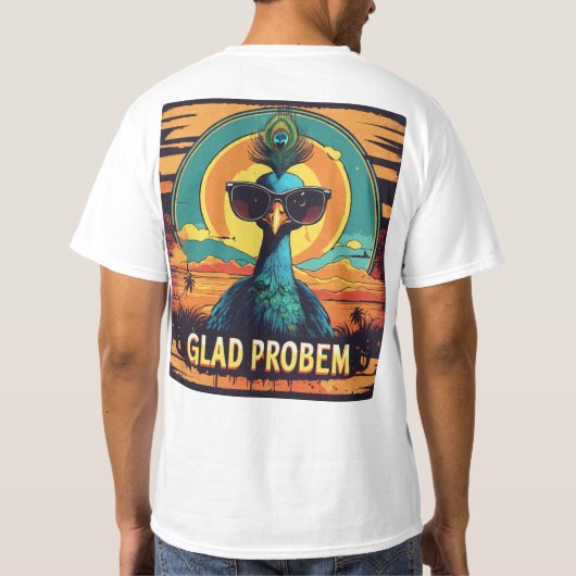 ヴィンテージレトロ夕日 Tシャツ (裏面)