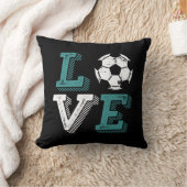 ヴィンテージレトロ大好きサッカー選手コーチスポーツファン クッション (ブランケット)