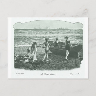 ヴィンテージレトロ女フランスの性ビクトリアン女性 ポストカード