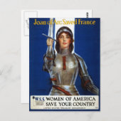 ヴィンテージレトロ女子ジョアンダルフ救レンス ポストカード (正面/裏面)