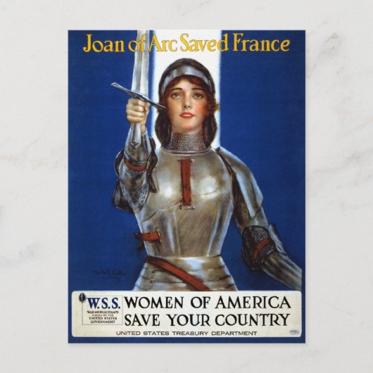 ヴィンテージレトロ女子ジョアンダルフ救レンス ポストカード (正面)