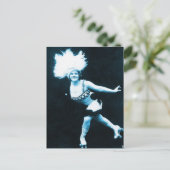 ヴィンテージレトロ女子ローラースケートクイーン ポストカード (スタンド正面)