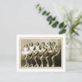 ヴィンテージレトロ女子踊りクイーンズガールズ ポストカード (スタンド正面)